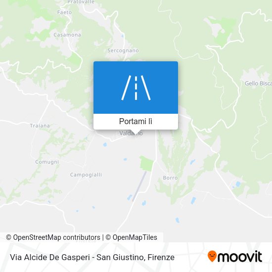Mappa Via Alcide De Gasperi - San Giustino