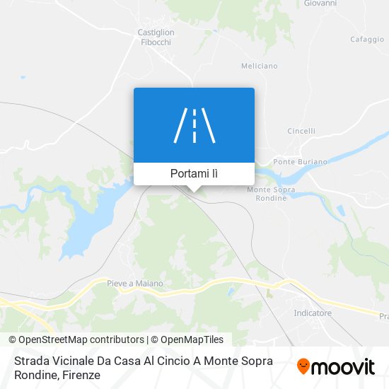 Mappa Strada Vicinale Da Casa Al Cincio A Monte Sopra Rondine