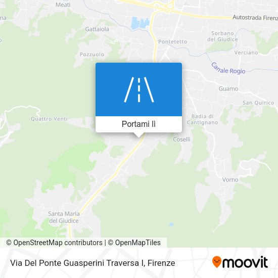 Mappa Via Del Ponte Guasperini Traversa I