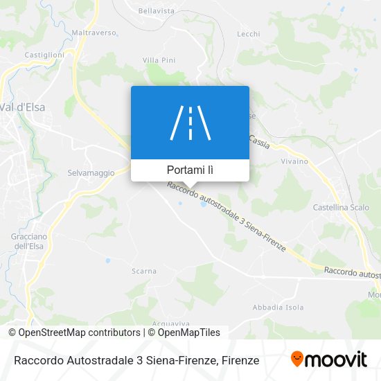 Mappa Raccordo Autostradale 3 Siena-Firenze