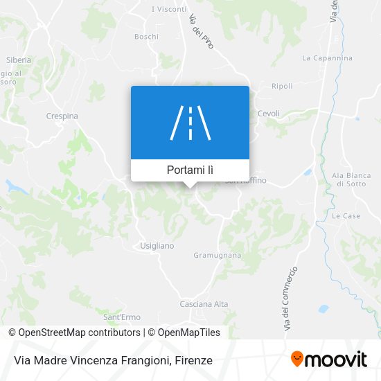 Mappa Via Madre Vincenza Frangioni