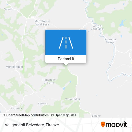 Mappa Valigondoli-Belvedere