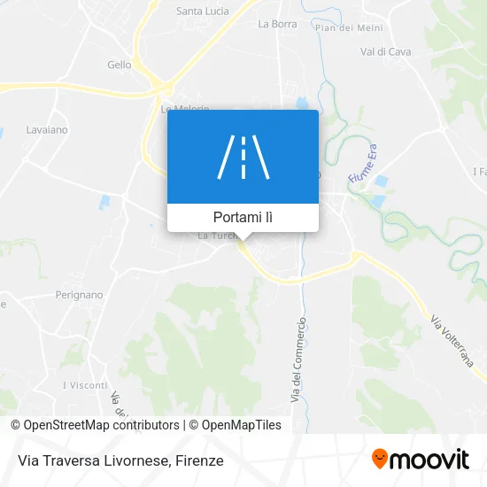 Mappa Via Traversa Livornese