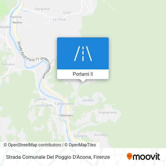 Mappa Strada Comunale Del Poggio D'Acona