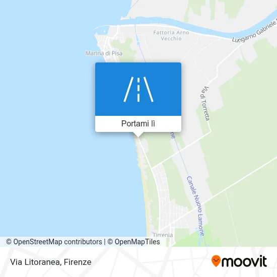 Mappa Via Litoranea