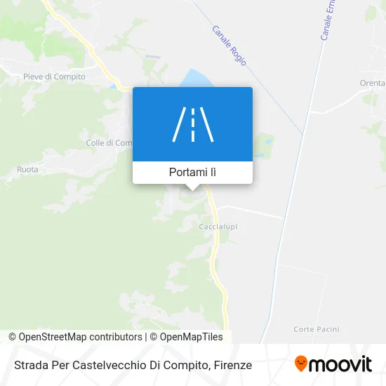 Mappa Strada Per Castelvecchio Di Compito