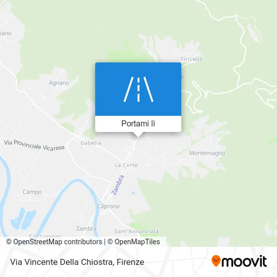 Mappa Via Vincente Della Chiostra