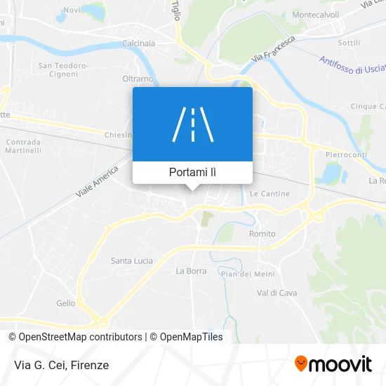 Mappa Via G. Cei