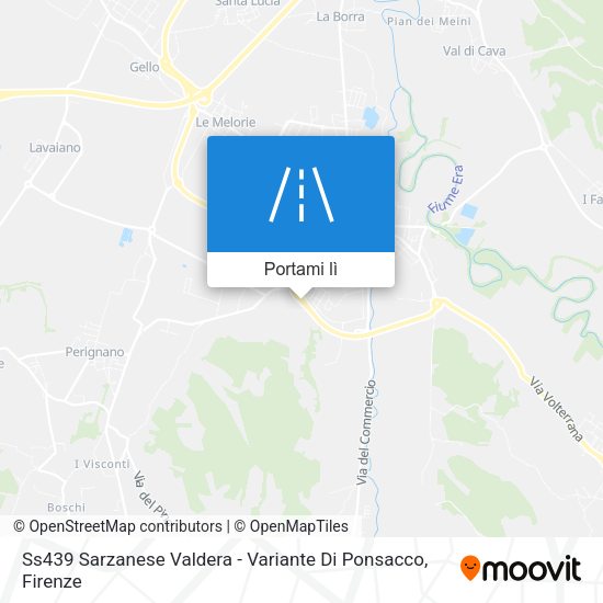 Mappa Ss439 Sarzanese Valdera - Variante Di Ponsacco
