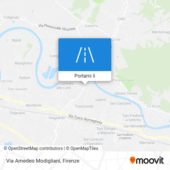Mappa Via Amedeo Modigliani