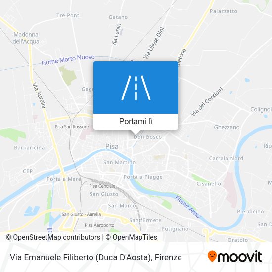 Mappa Via Emanuele Filiberto (Duca D'Aosta)