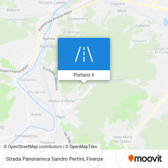 Mappa Strada Panoramica Sandro Pertini