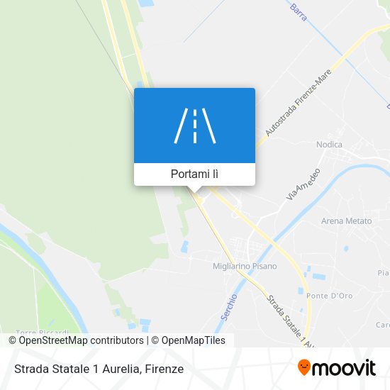 Mappa Strada Statale 1 Aurelia