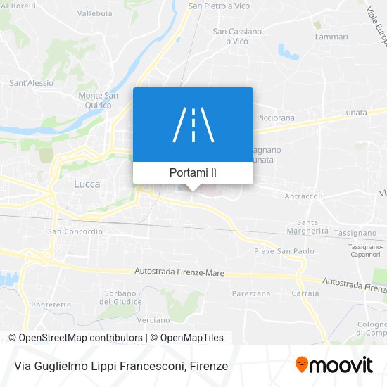 Mappa Via Guglielmo Lippi Francesconi