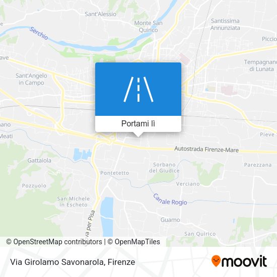 Mappa Via Girolamo Savonarola