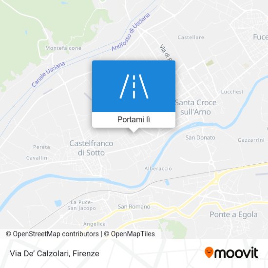 Mappa Via De’ Calzolari