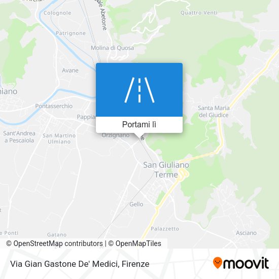 Mappa Via Gian Gastone De' Medici