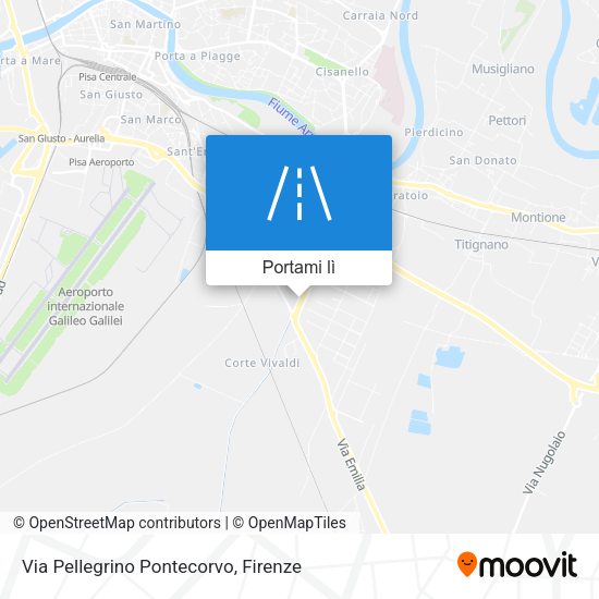 Mappa Via Pellegrino Pontecorvo