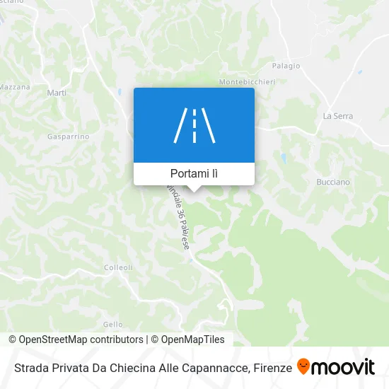 Mappa Strada Privata Da Chiecina Alle Capannacce