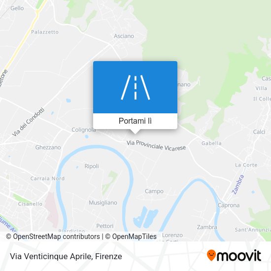 Mappa Via Venticinque Aprile