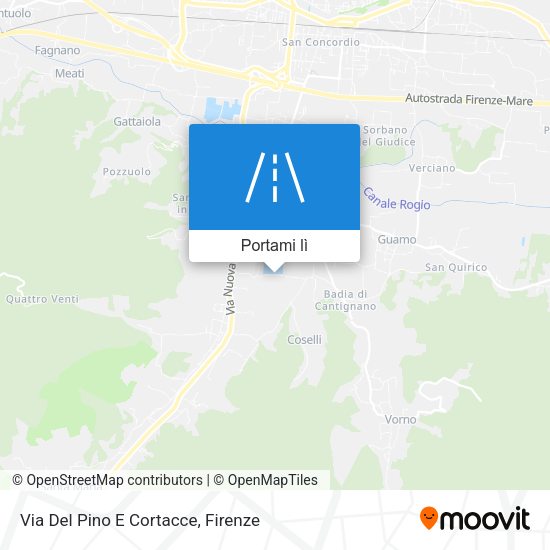 Mappa Via Del Pino E Cortacce