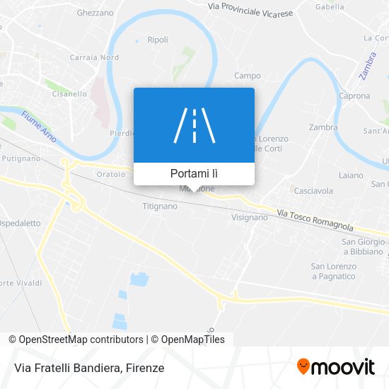 Mappa Via Fratelli Bandiera