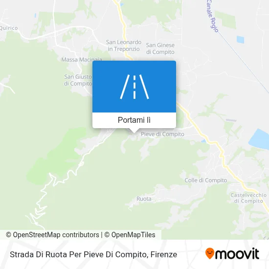 Mappa Strada Di Ruota Per Pieve Di Compito