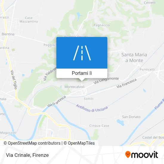 Mappa Via Crinale