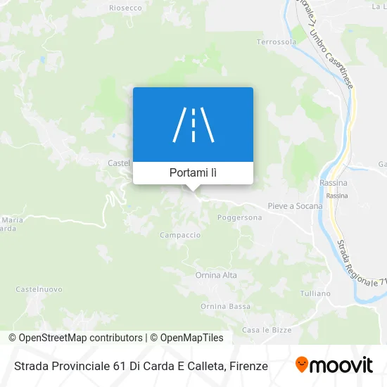Mappa Strada Provinciale 61 Di Carda E Calleta