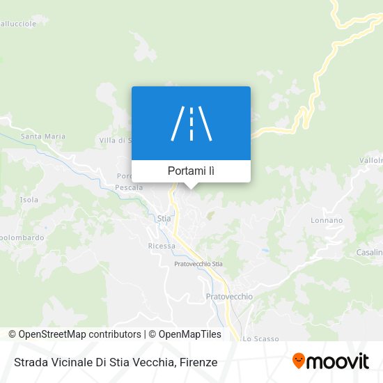 Mappa Strada Vicinale Di Stia Vecchia