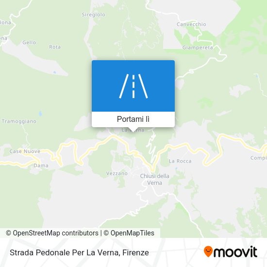 Mappa Strada Pedonale Per La Verna