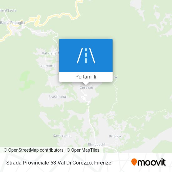 Mappa Strada Provinciale 63 Val Di Corezzo