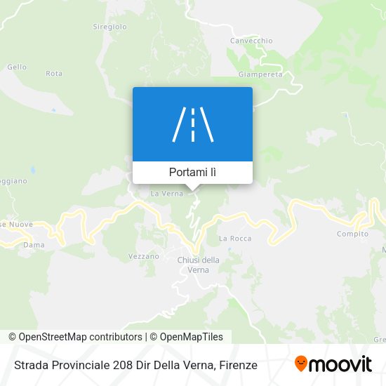 Mappa Strada Provinciale 208 Dir Della Verna