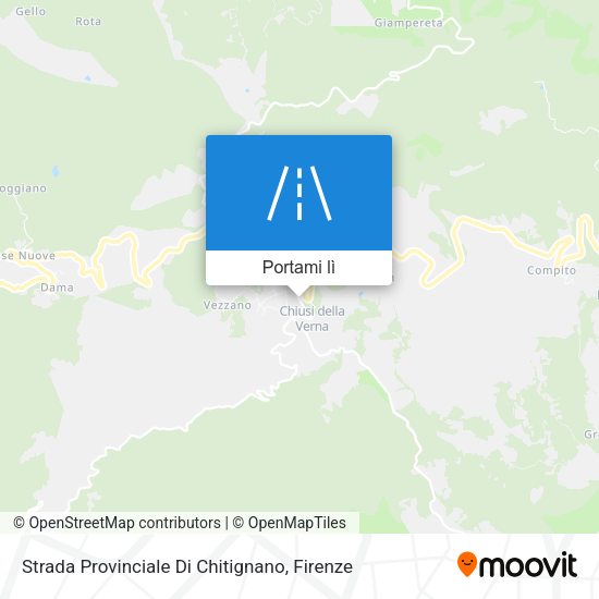 Mappa Strada Provinciale Di Chitignano