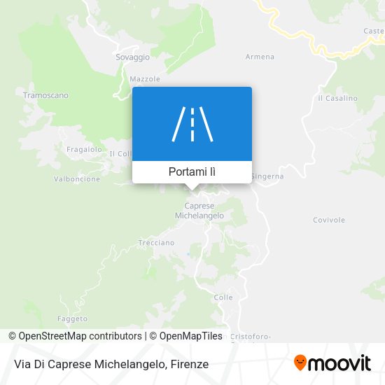 Mappa Via Di Caprese Michelangelo