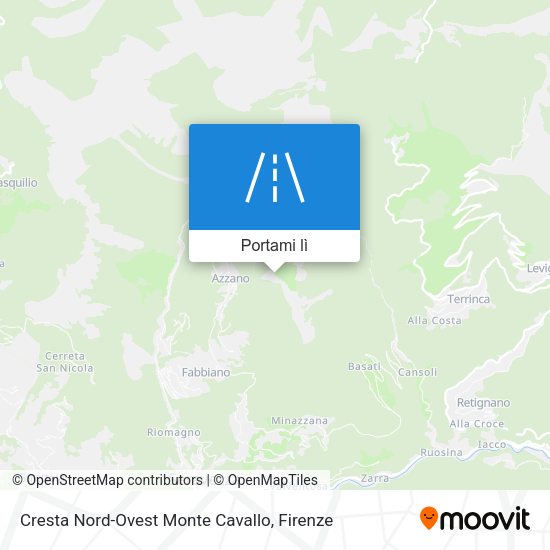 Mappa Cresta Nord-Ovest Monte Cavallo