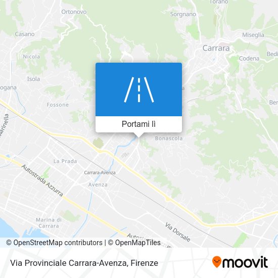 Mappa Via Provinciale Carrara-Avenza