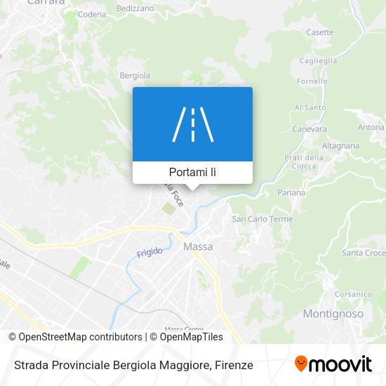 Mappa Strada Provinciale Bergiola Maggiore