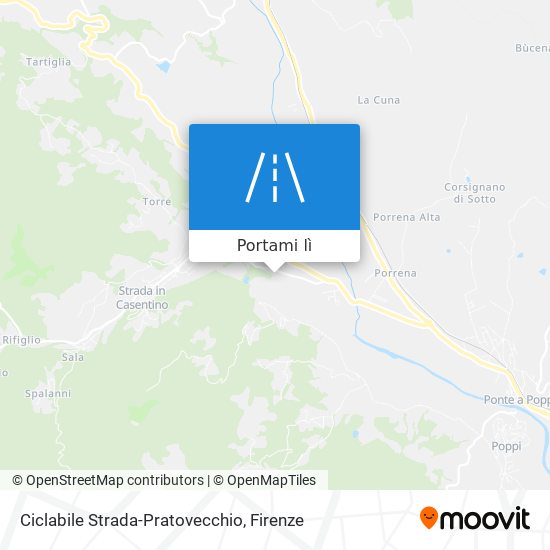 Mappa Ciclabile Strada-Pratovecchio