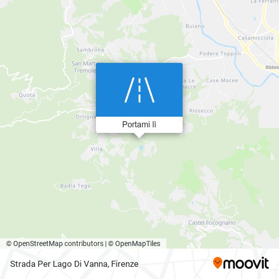 Mappa Strada Per Lago Di Vanna