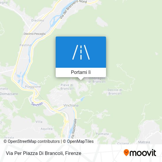 Mappa Via Per Piazza Di Brancoli