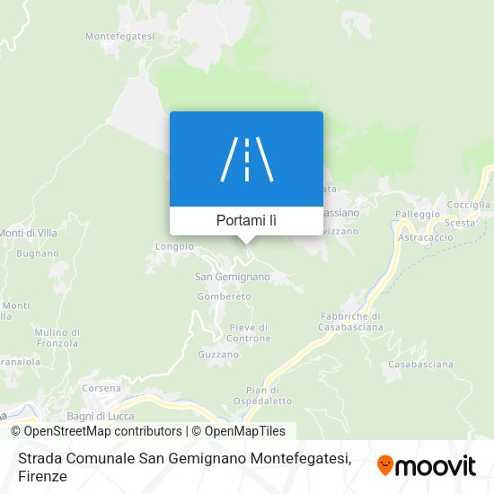 Mappa Strada Comunale San Gemignano Montefegatesi