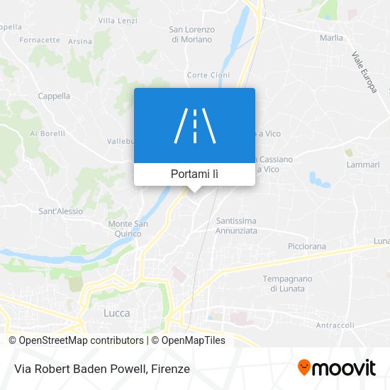 Mappa Via Robert Baden Powell