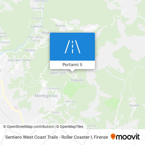 Mappa Sentiero West Coast Trails - Roller Coaster I