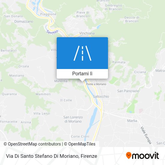 Mappa Via Di Santo Stefano Di Moriano
