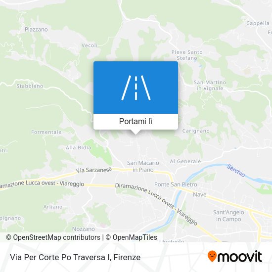 Mappa Via Per Corte Po Traversa I