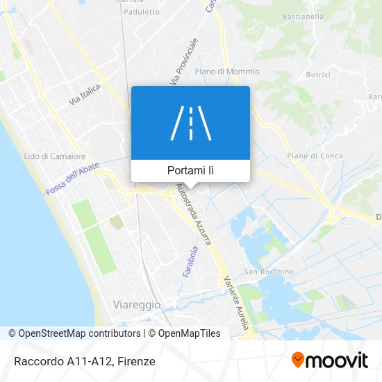 Mappa Raccordo A11-A12