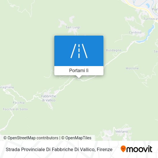 Mappa Strada Provinciale Di Fabbriche Di Vallico