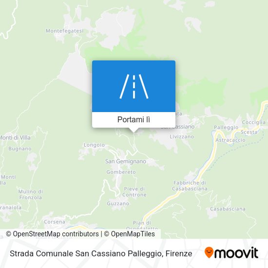 Mappa Strada Comunale San Cassiano Palleggio