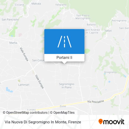 Mappa Via Nuova Di Segromigno In Monte